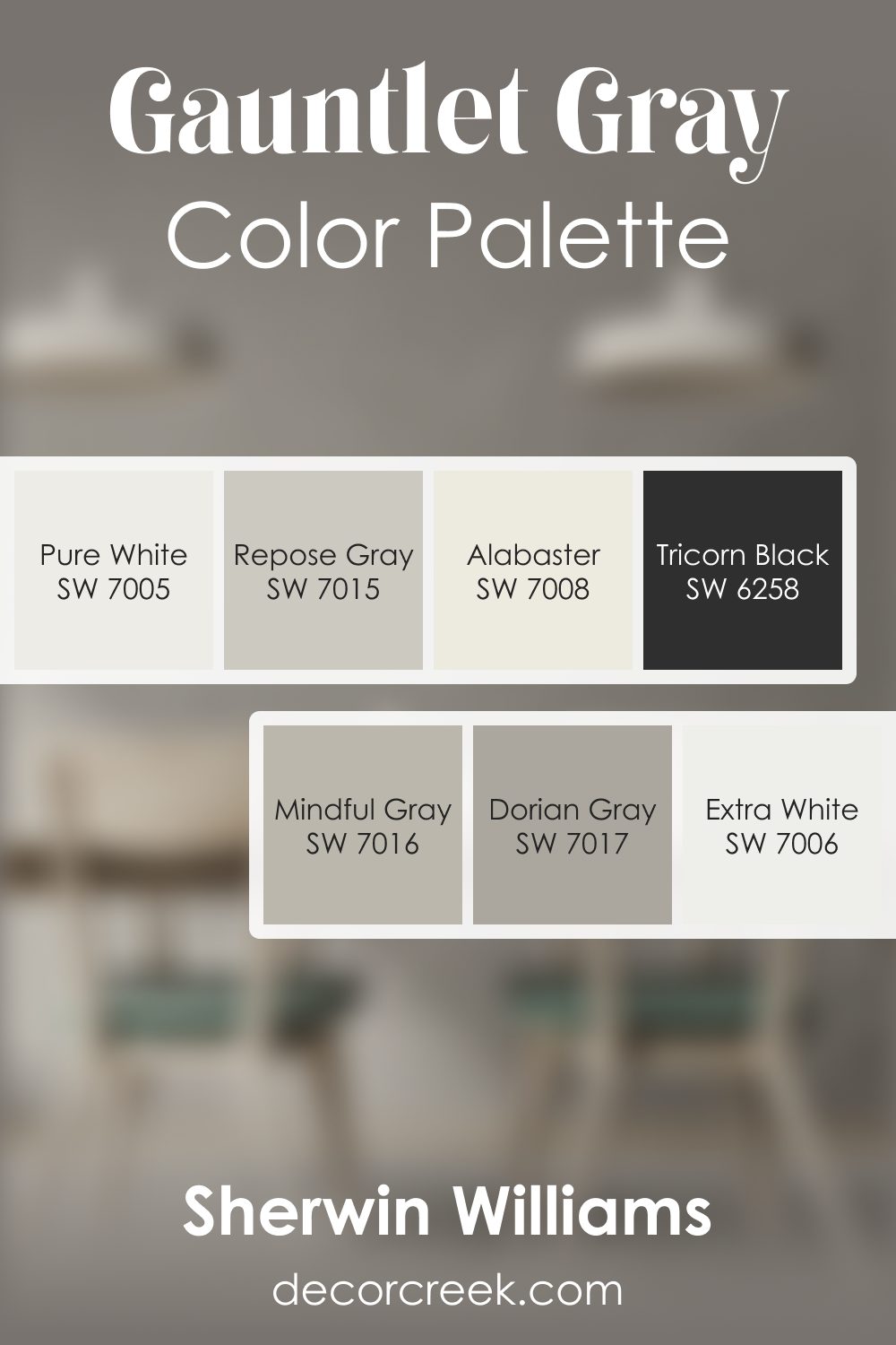Gauntlet Gray SW 7019 by Sherwin Williams Color Palette