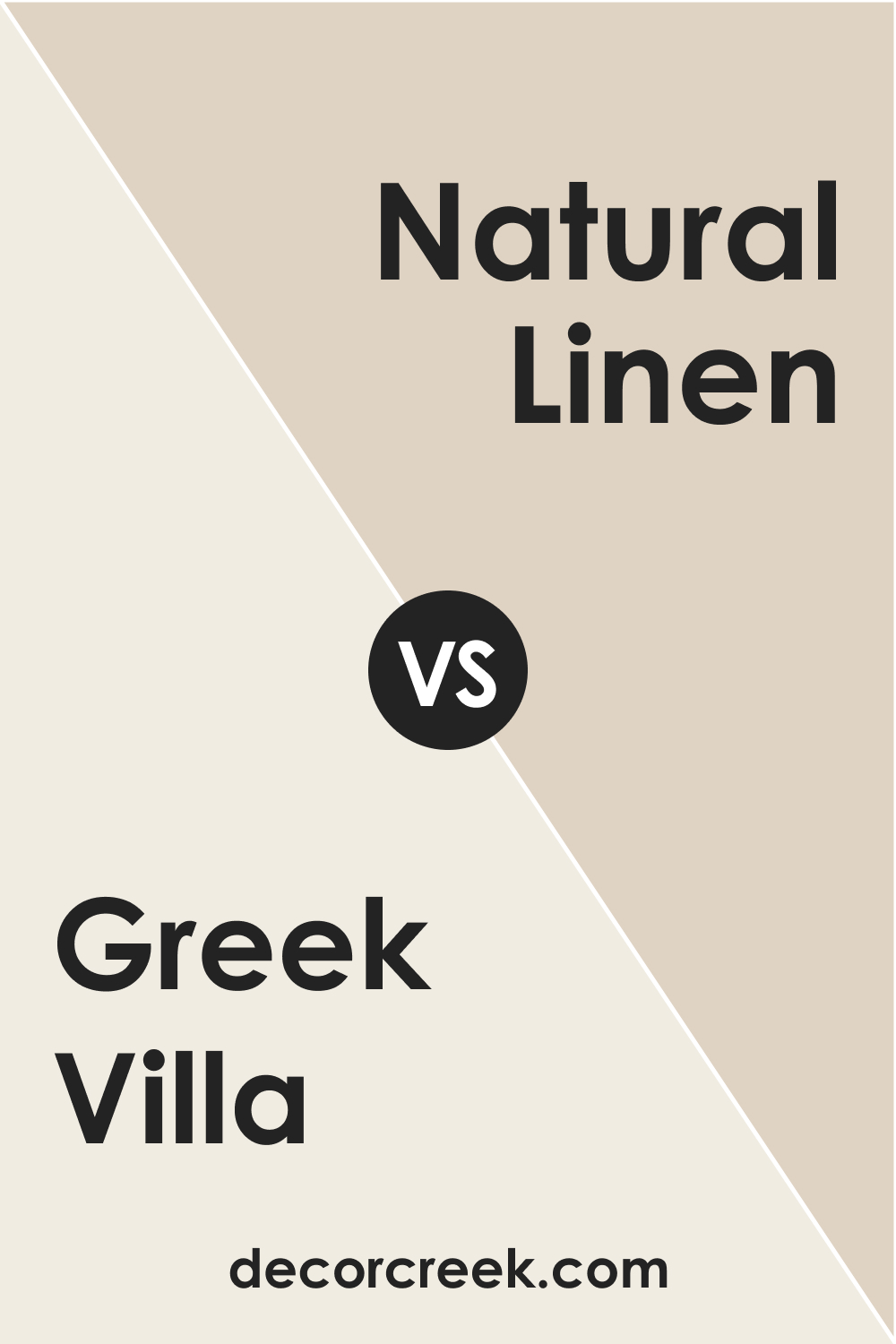 Greek Villa SW 7551 vs Natural Linen SW 9109