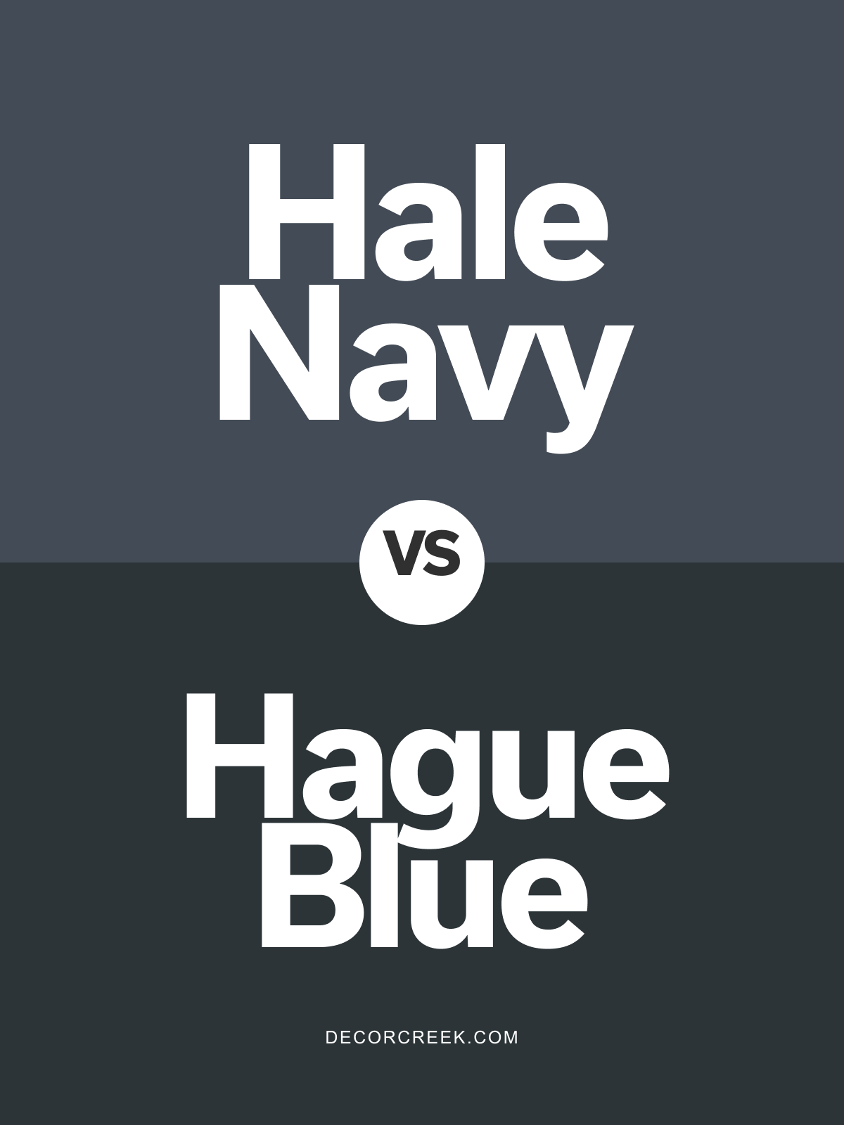 Hale Navy HC-154 vs Hague Blue No. 30 by Farrow & Ball