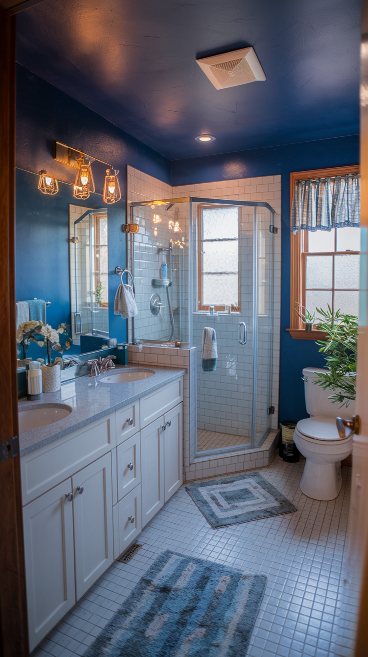 Hale Navy for a Bold, Stylish Bathroom-2