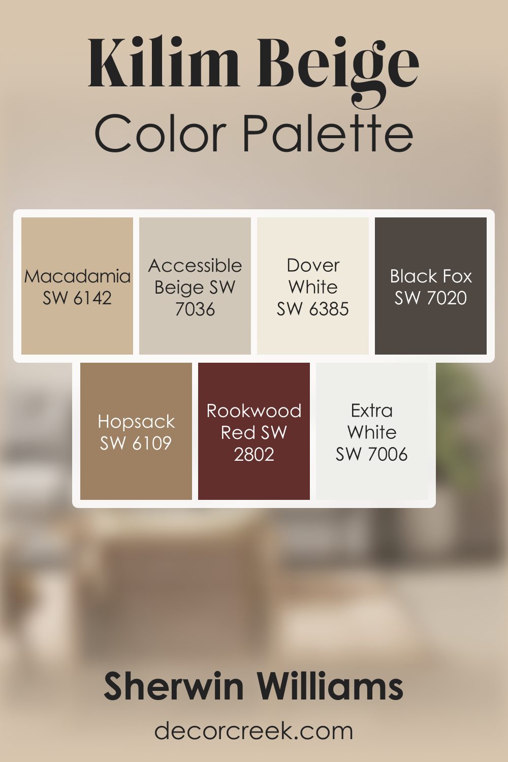 Kilim Beige SW 6106 by Sherwin Williams Color Palette