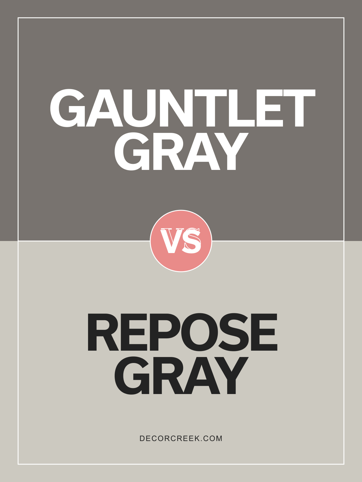 Repose Gray SW 7015 vs Gauntlet Gray SW 7019 by Sherwin Williams