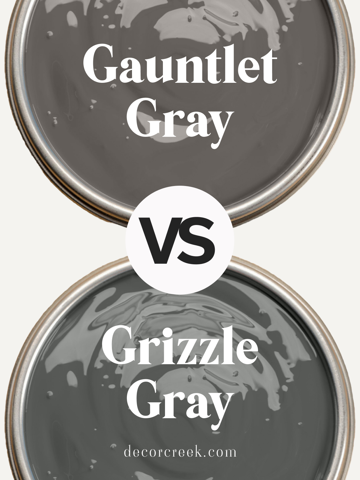 Sherwin Williams Grizzle Gray SW 7068 vs Gauntlet Gray SW 7019