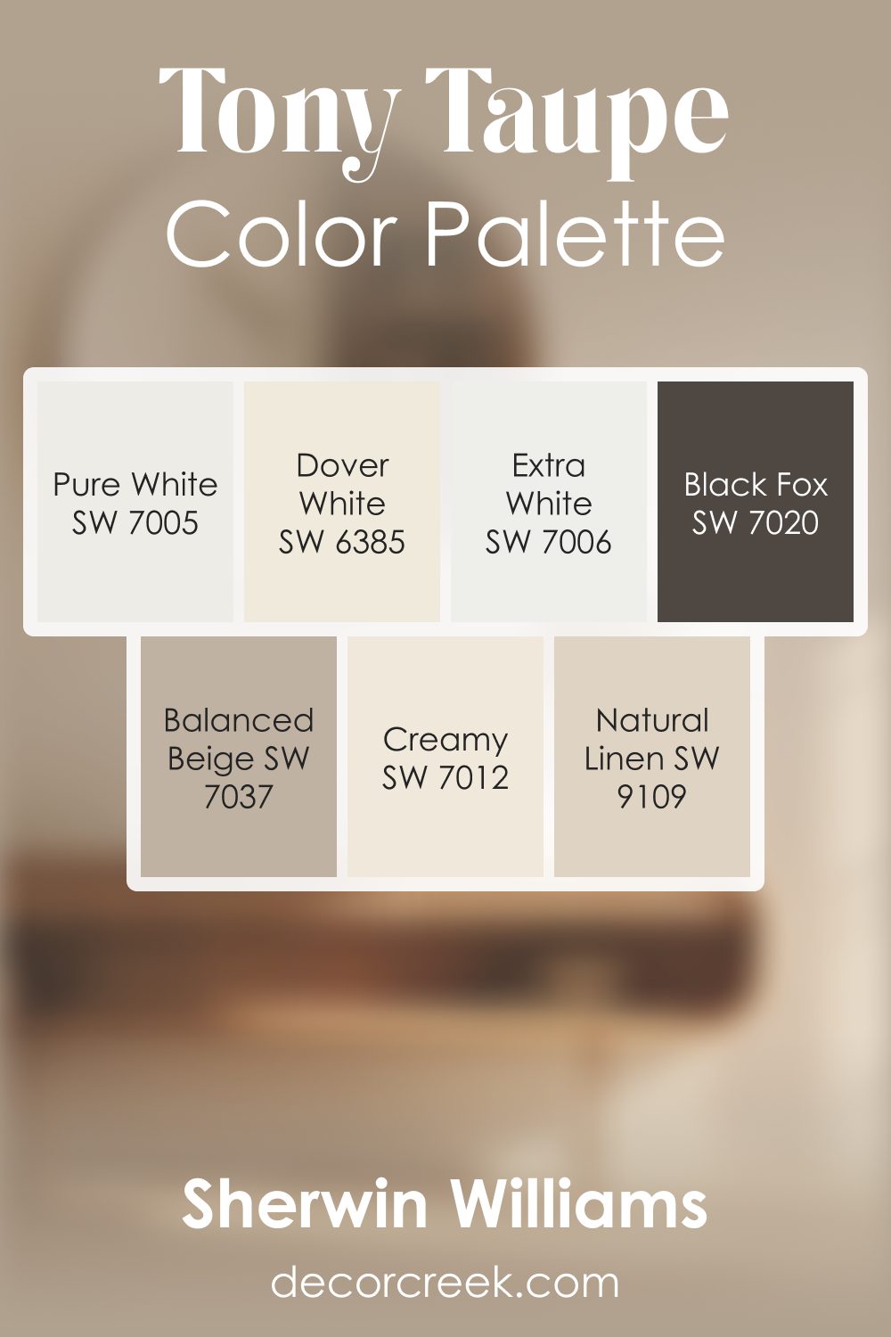 Tony Taupe SW 7038 by Sherwin Williams Color Palette