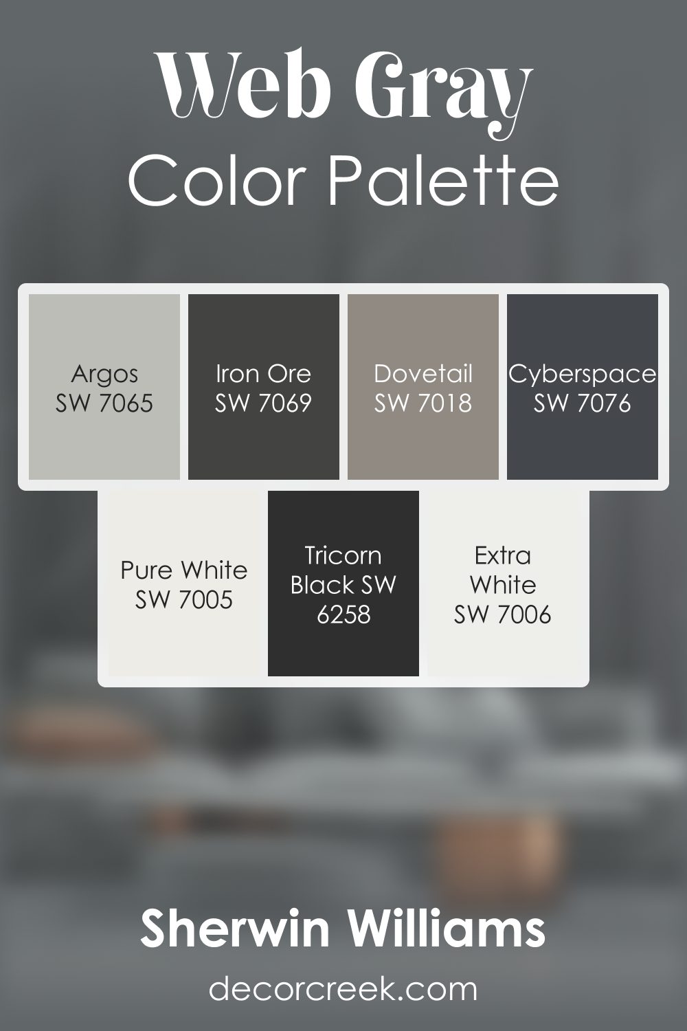 Web Gray SW 7075 by Sherwin Williams Color Palette