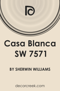 Casa Blanca SW 7571 Paint Color by Sherwin Williams - DecorCreek