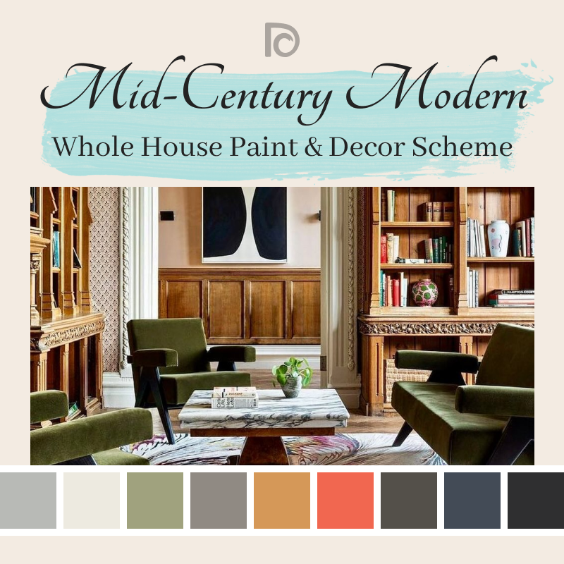 Mid-Century Modern Whole House Decor and Paint Scheme - DecorCreek