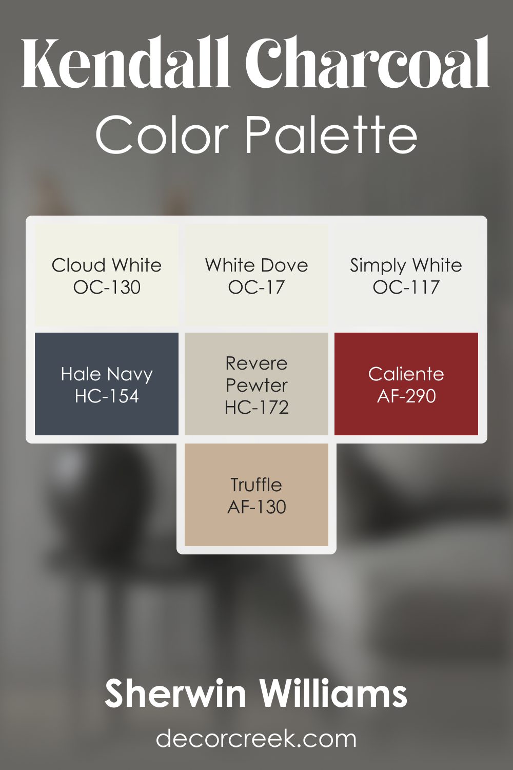 Kendall Charcoal HC-166 by Benjamin Moore Color Palette