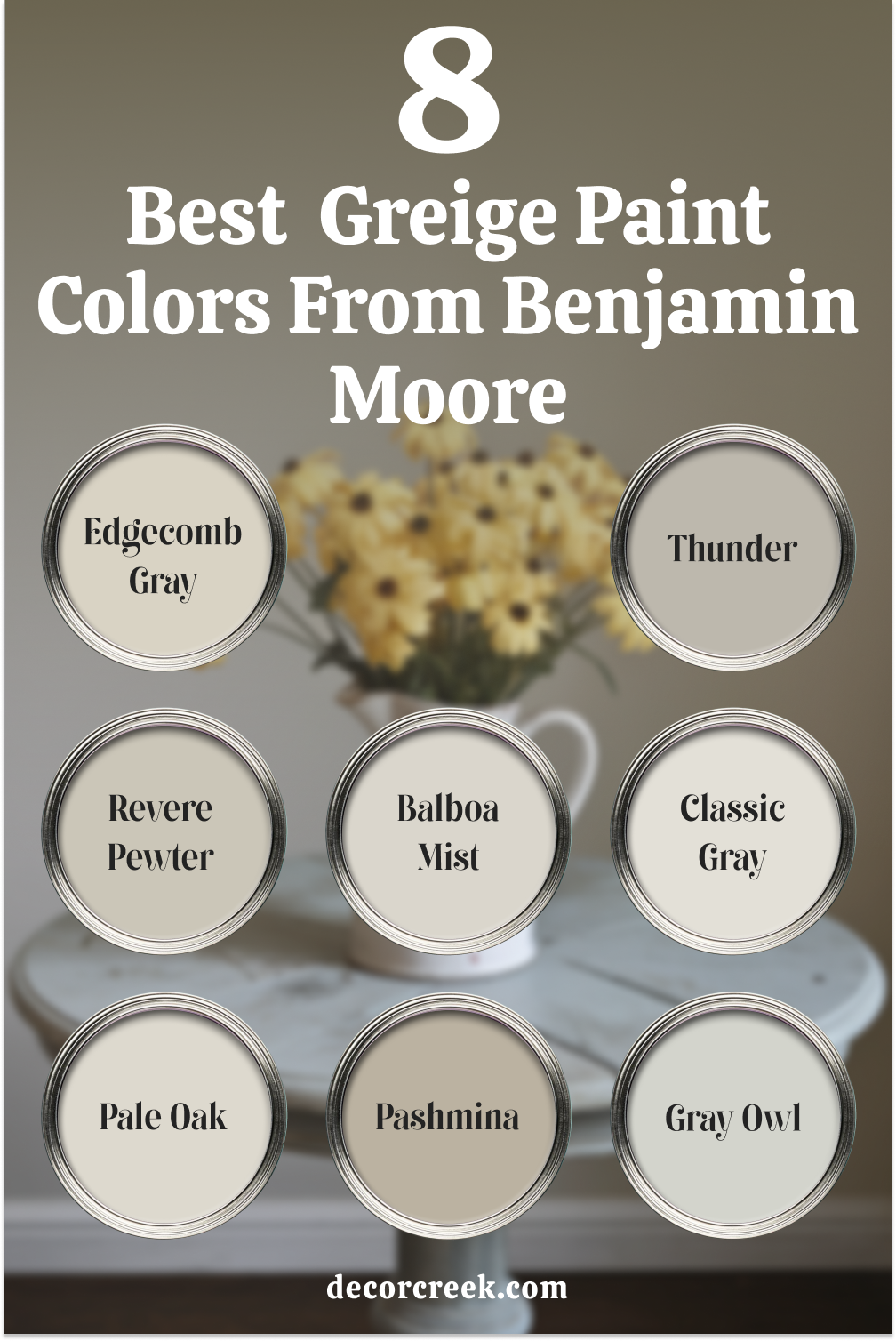 8 best greige paint colors from benjamin moore