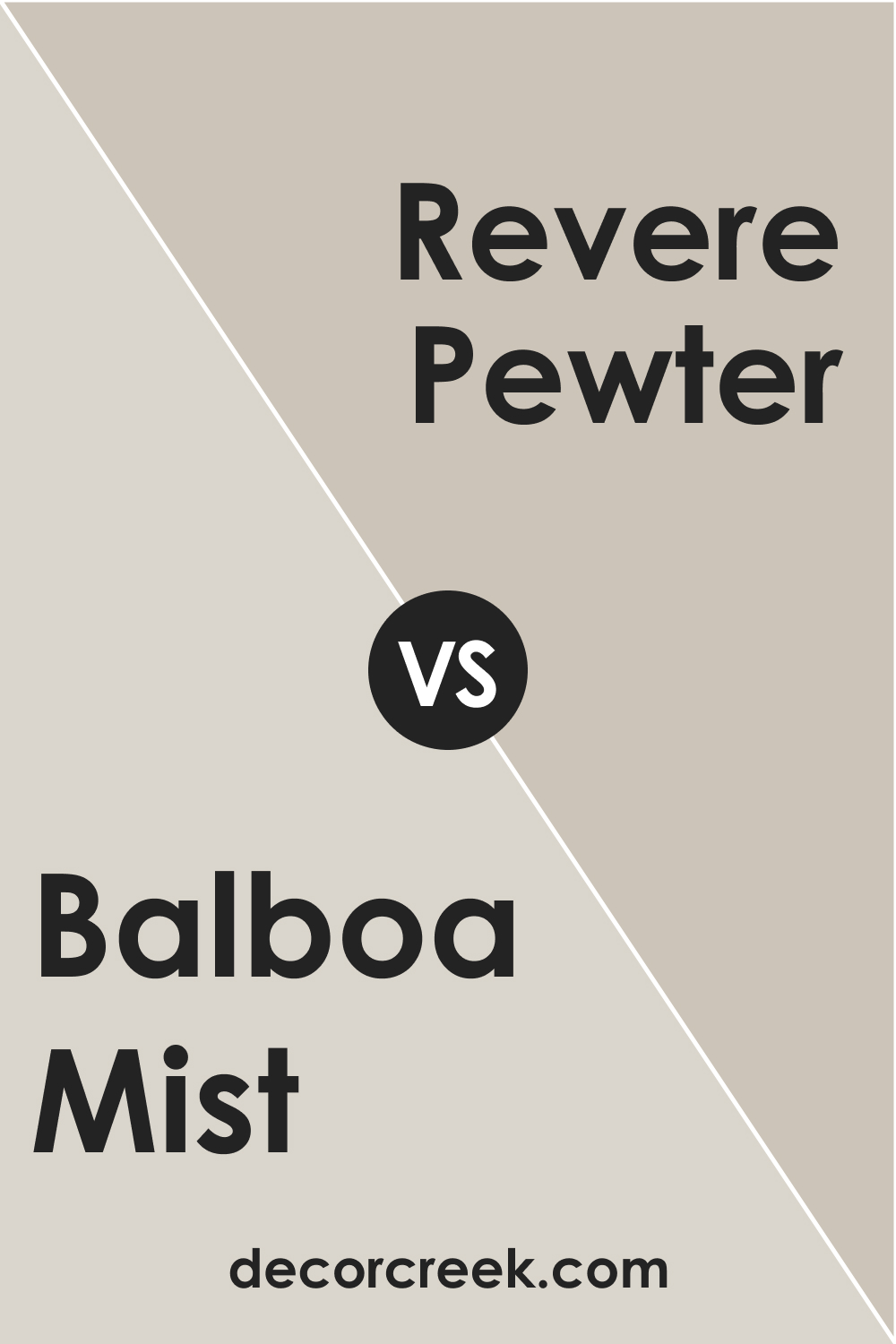 Balboa Mist OC-27 vs Revere Pewter HC-172