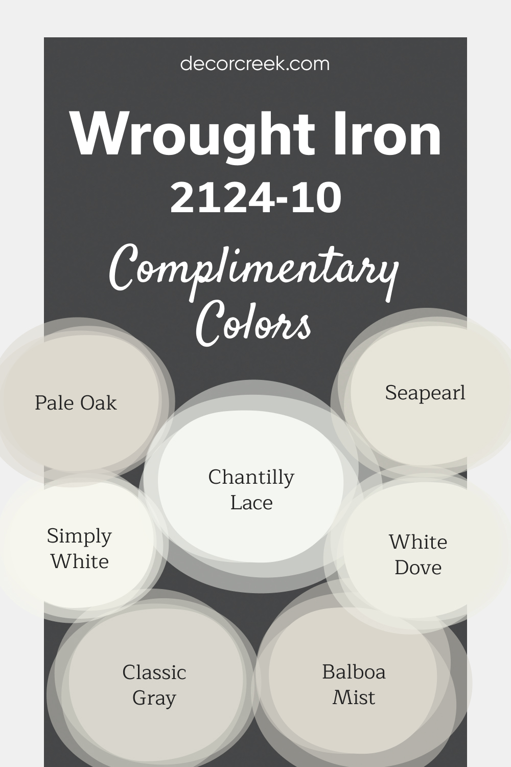 Complimentary Colors Wrought Iron 2124-10 Paint Color by Benjamin Moore