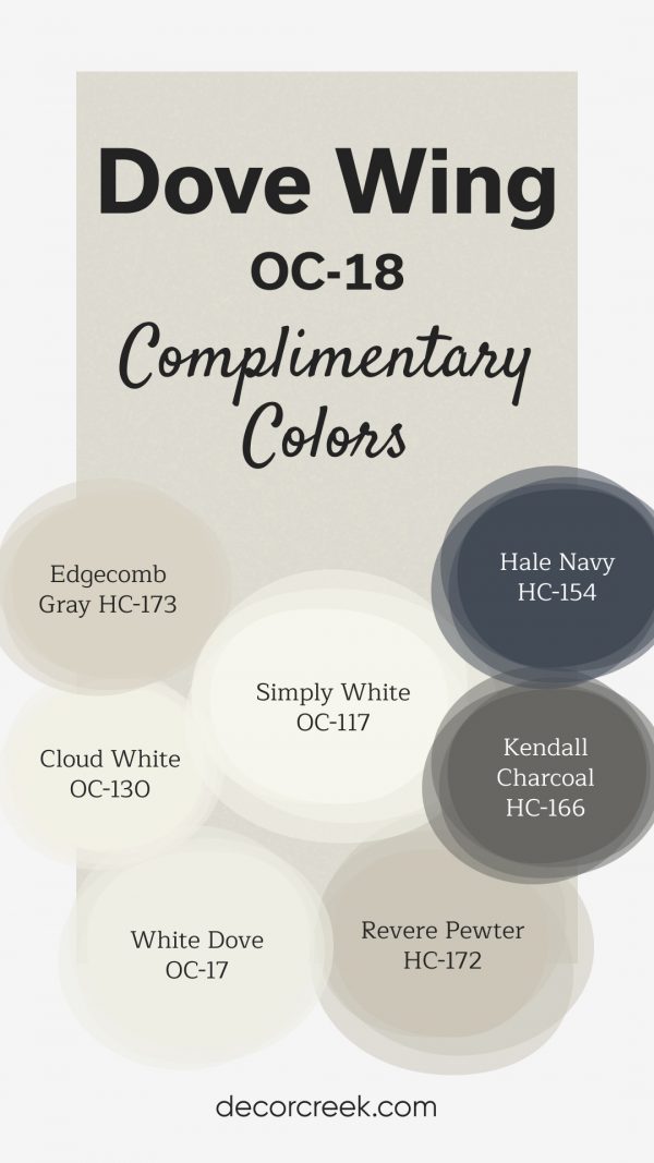 Dove Wing OC18 Paint Color by Benjamin Moore DecorCreek