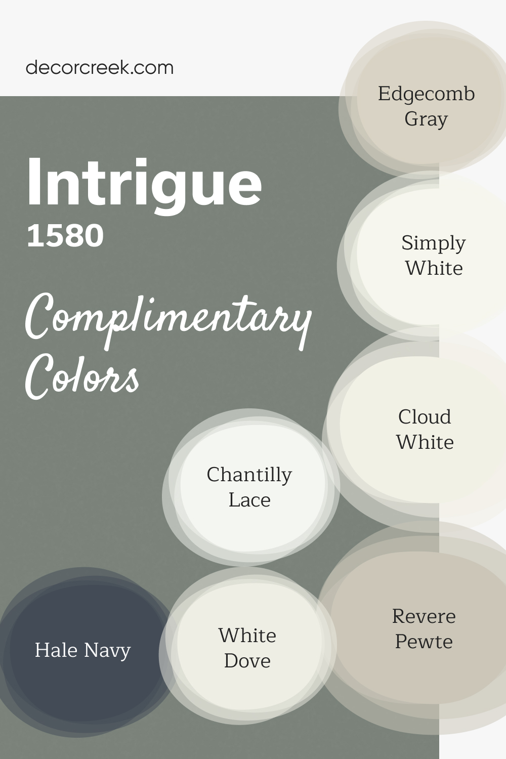 Complimentary Colors for Intrigue 1580 Paint Color by Benjamin Moore