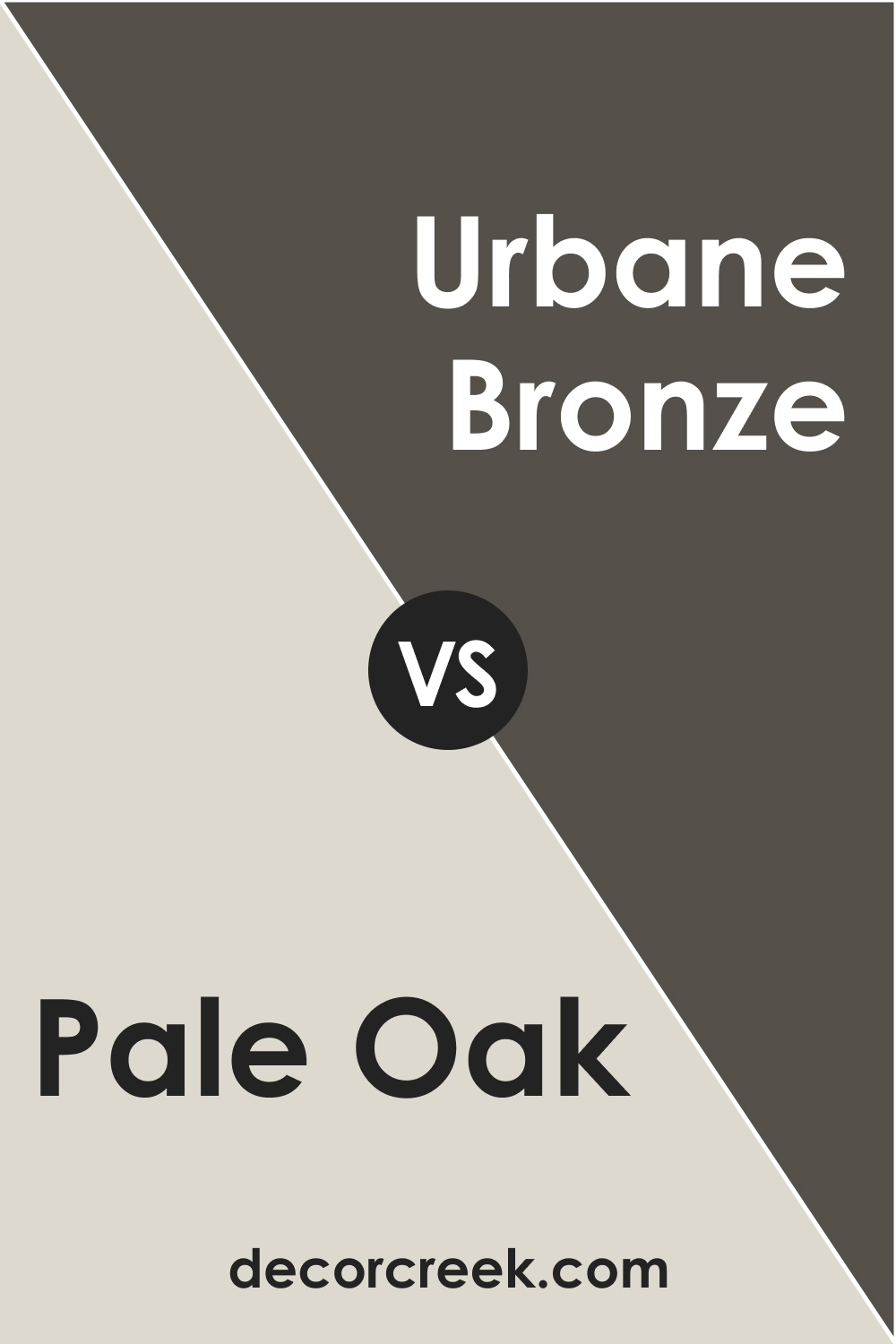 Pale Oak vs Urbane Bronze (SW 7048)