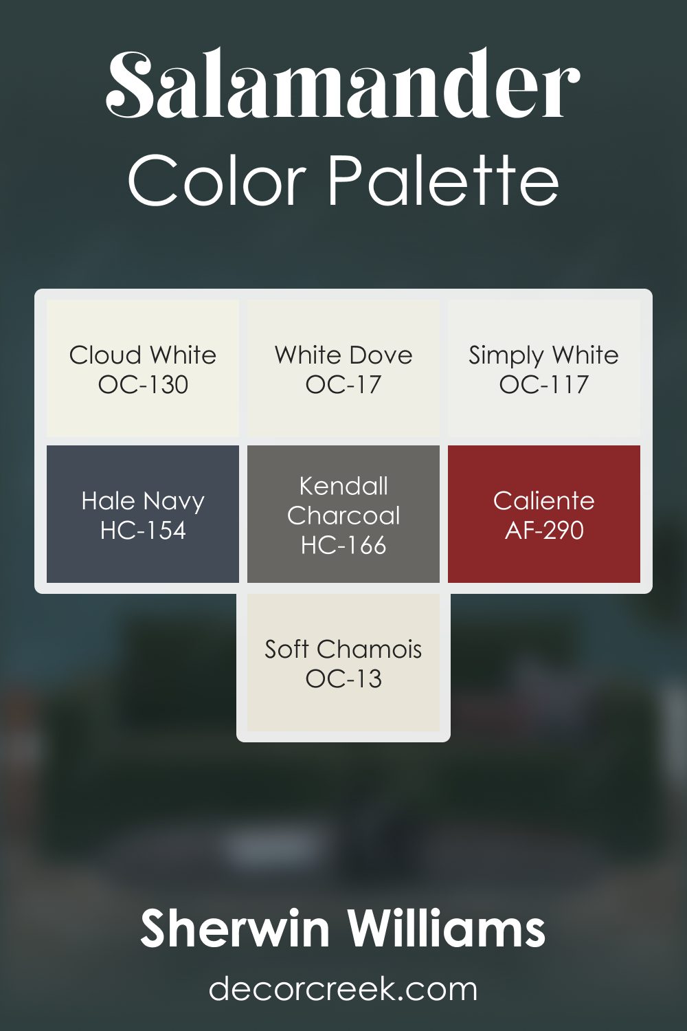 Salamander 2050-10 by Benjamin Moore Color Palette