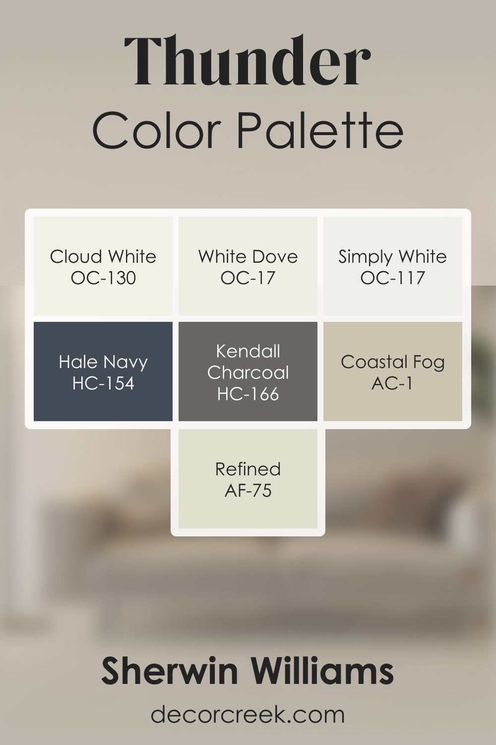 Thunder AF-685 by Benjamin Moore Color Palette