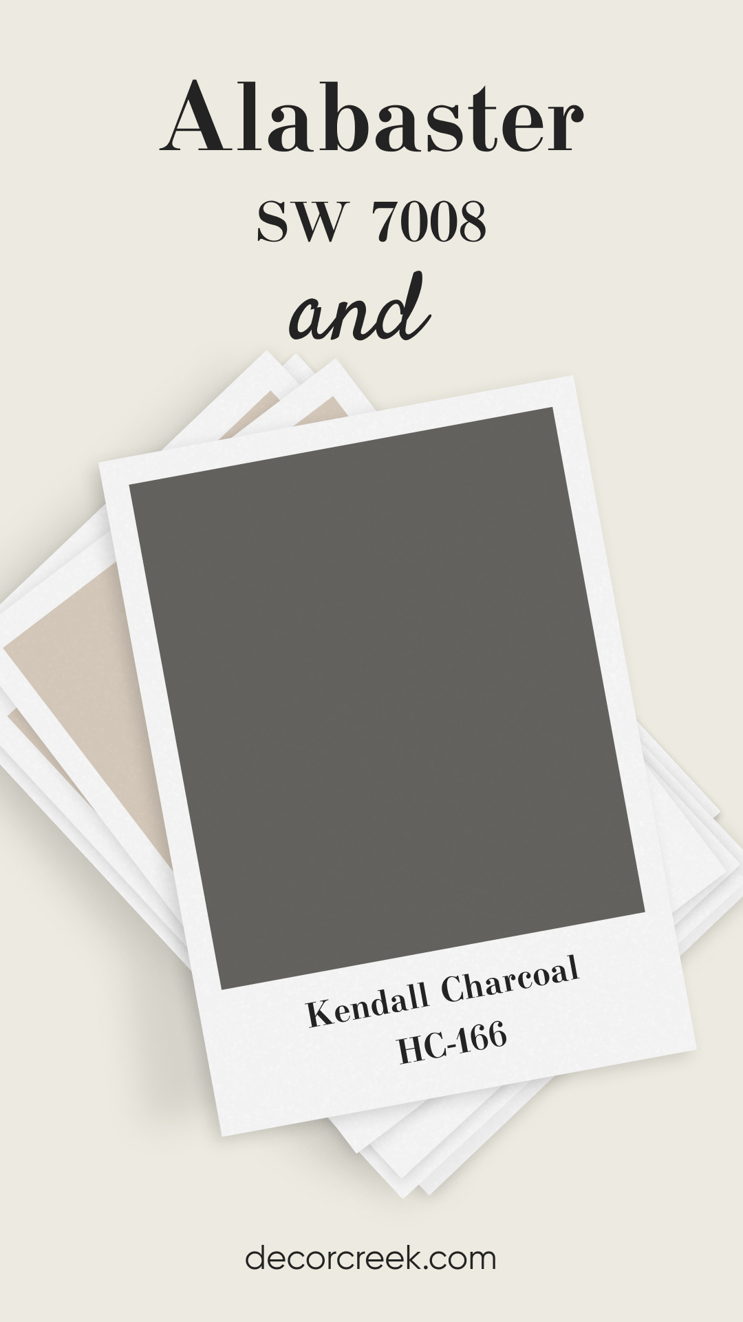 Alabaster SW 7008 and Kendall Charcoal HC-166