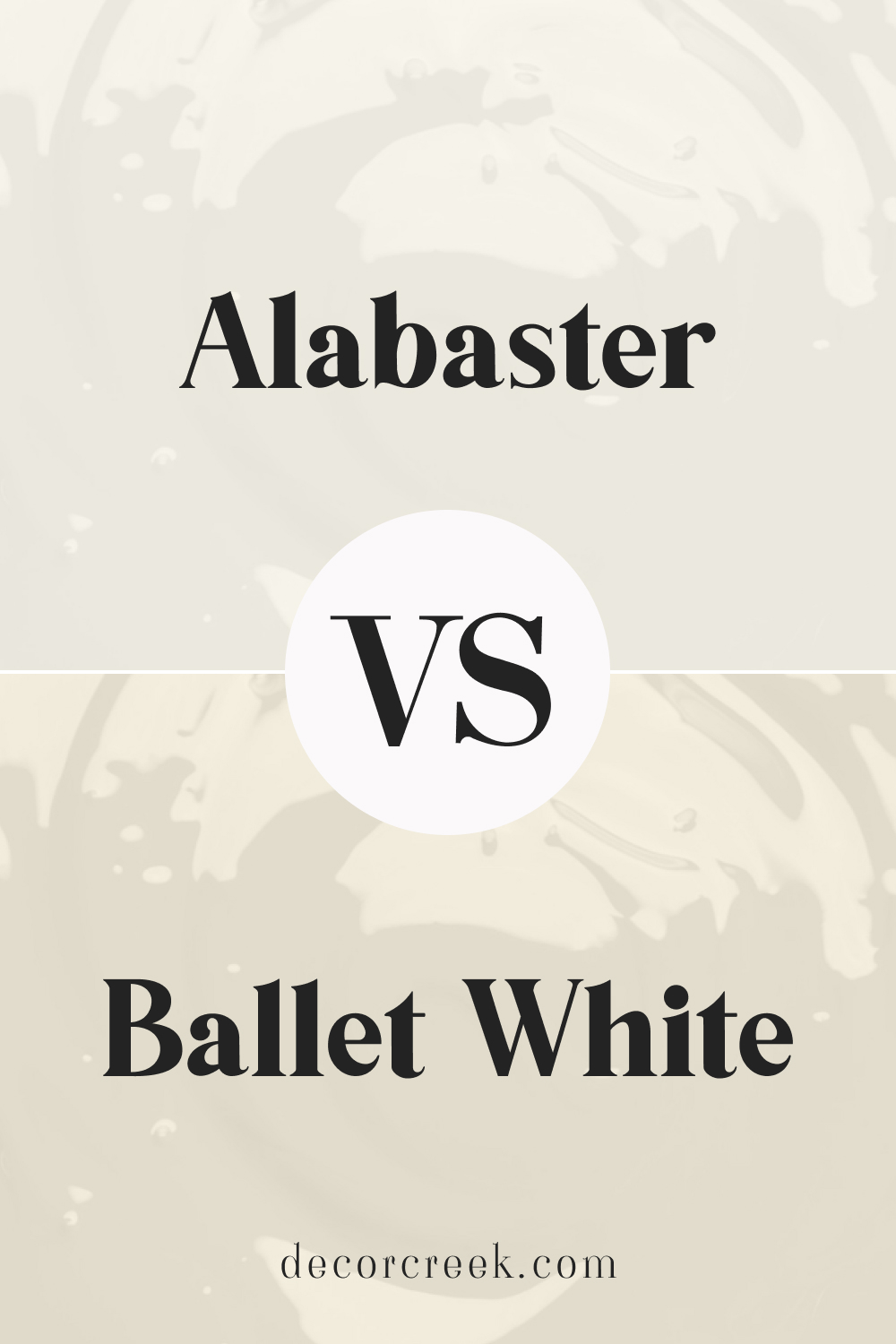 Alabaster vs Ballet White (Benjamin Moore OC-9)