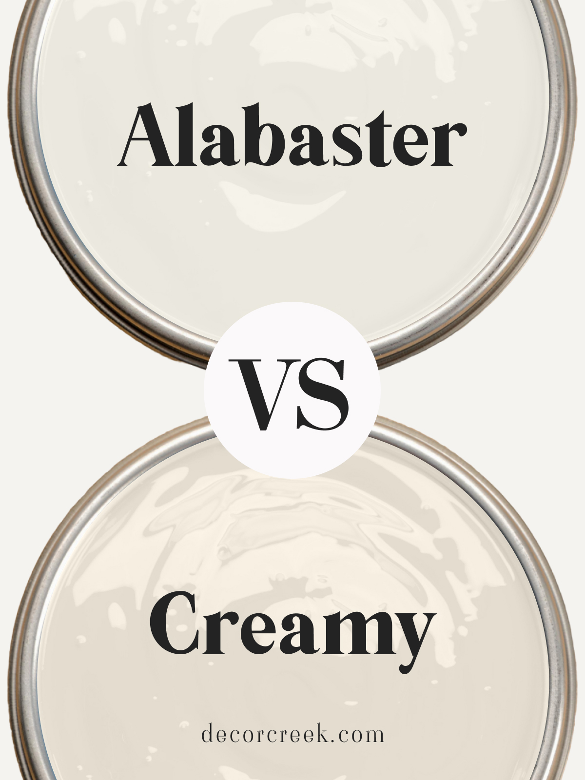 Alabaster vs Creamy (SW 7012)