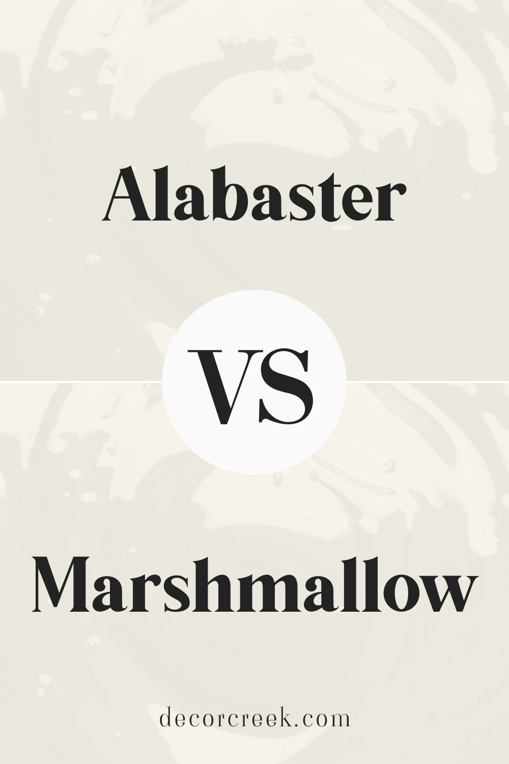 Alabaster vs Marshmallow (SW 7001)