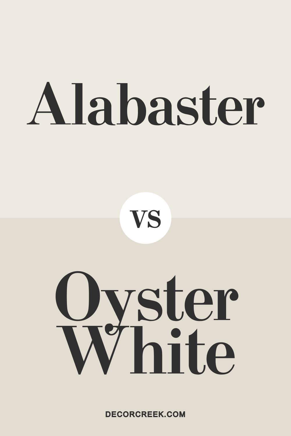 Alabaster vs Oyster White (SW 7637)