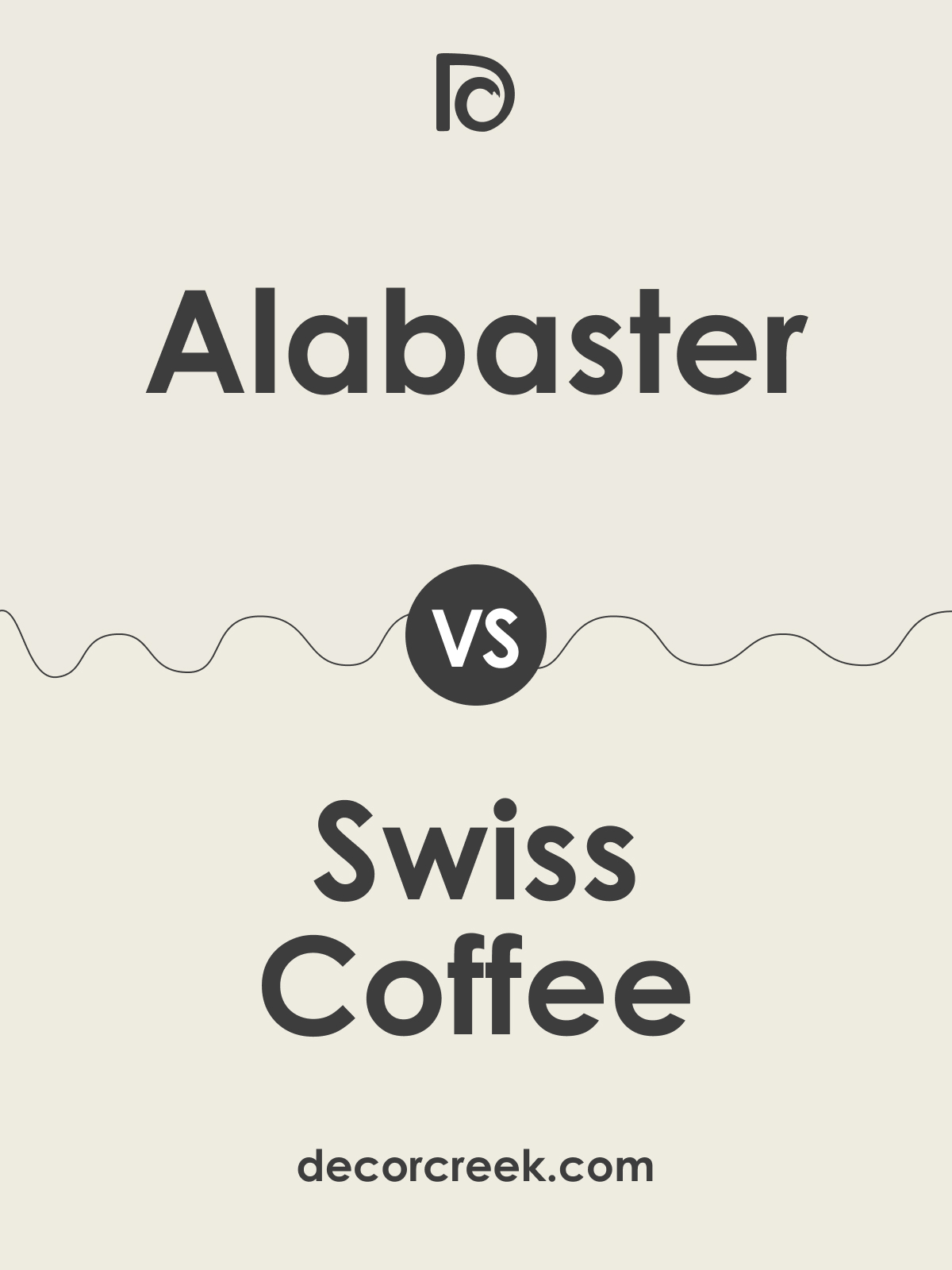 Alabaster vs Swiss Coffee (Benjamin Moore OC-45)