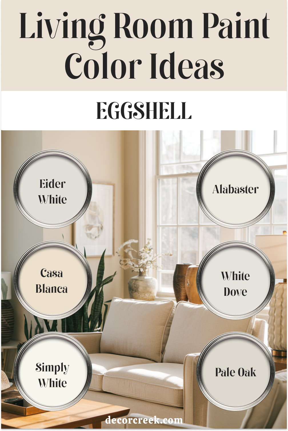 Living Room Paint Color Ideas Eggshell