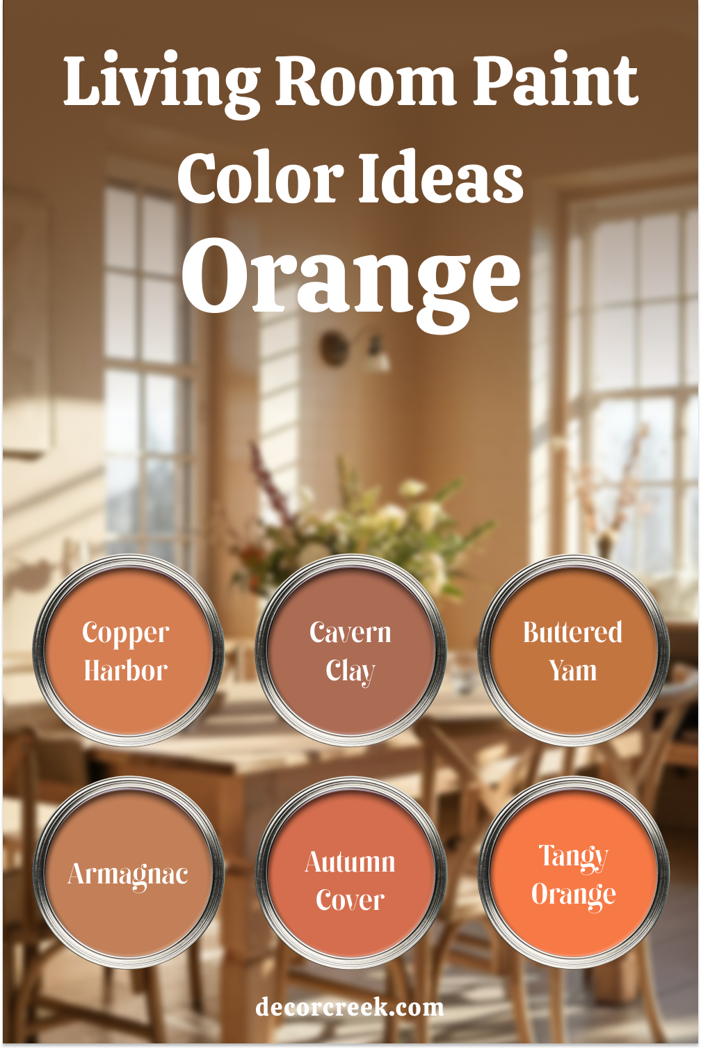 Living Room Paint Color Ideas Orange