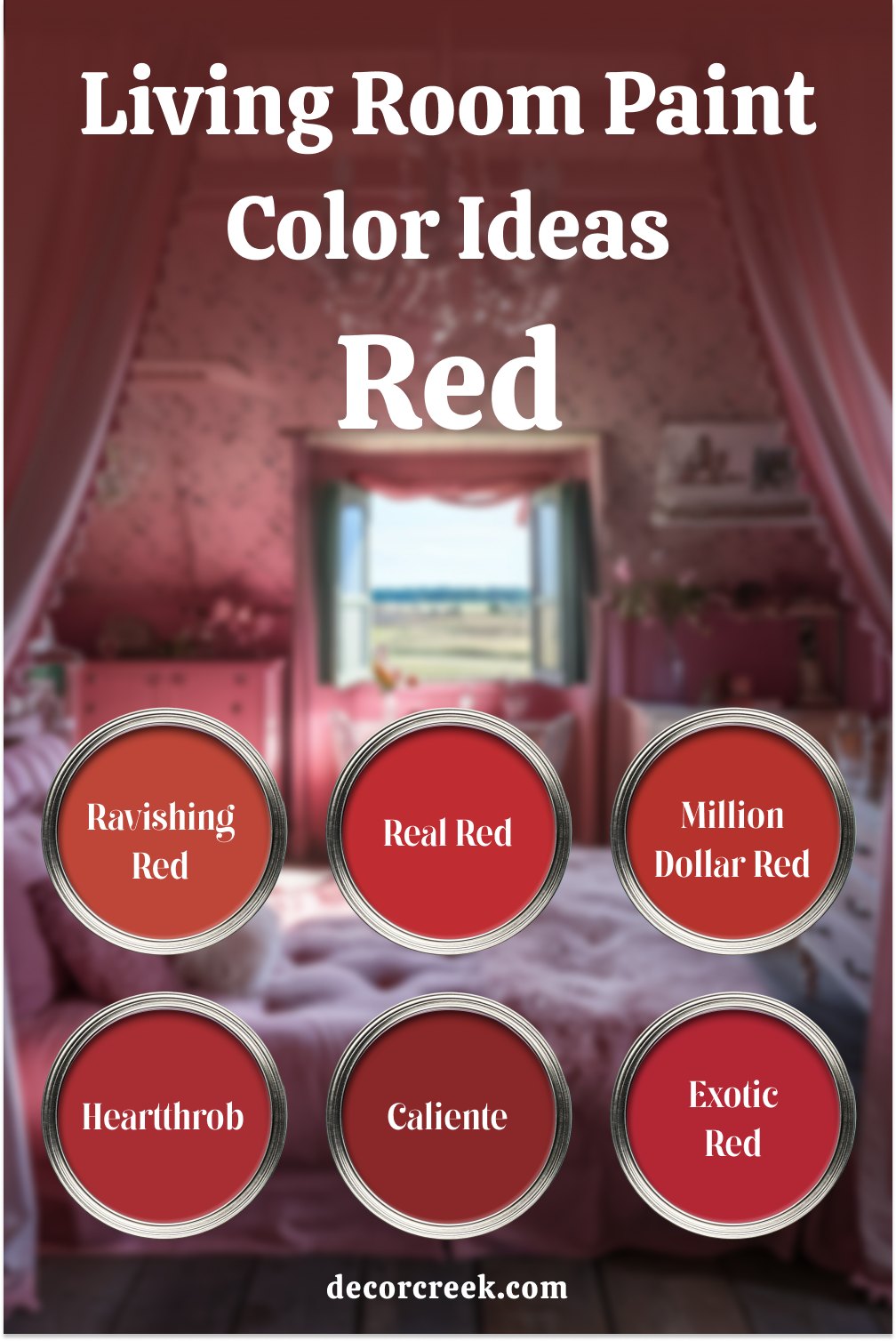 Living Room Paint Color Ideas Red