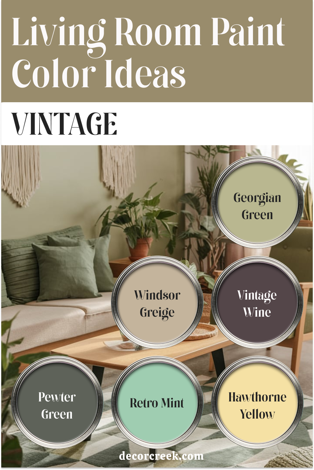 Living Room Paint Color Ideas Vintage