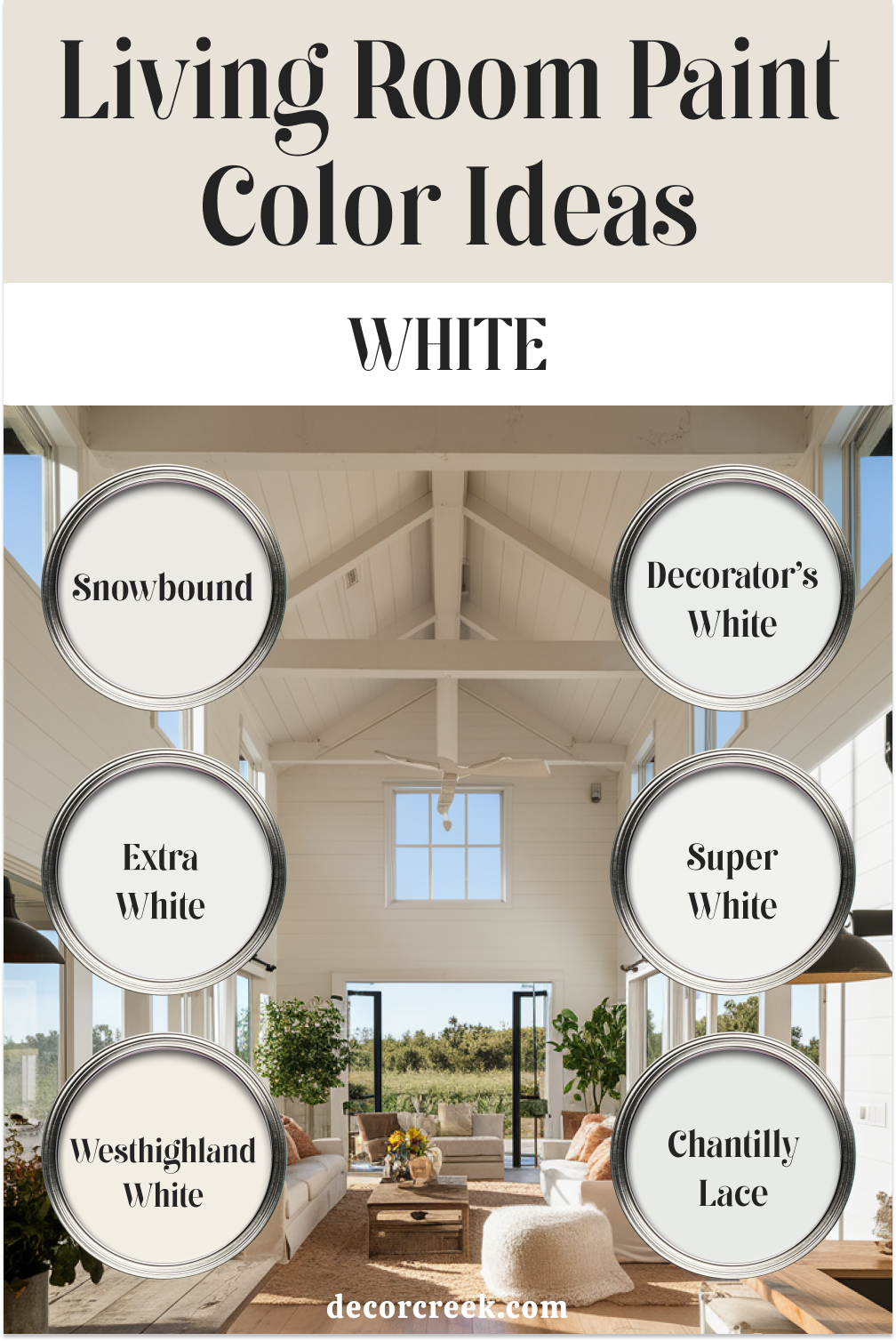 Living Room Paint Color Ideas White