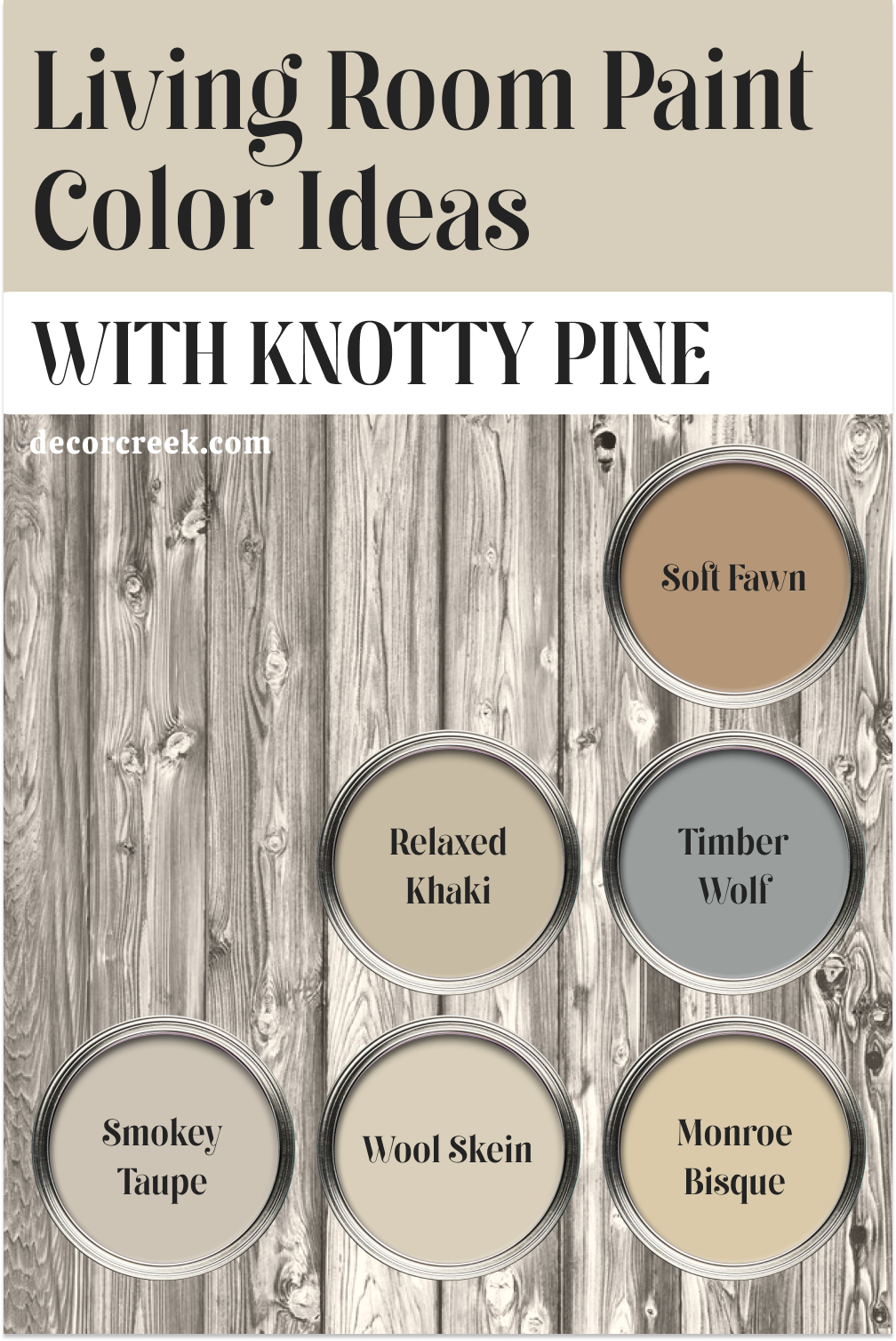 Living Room Paint Color Ideas with Knotty Pine