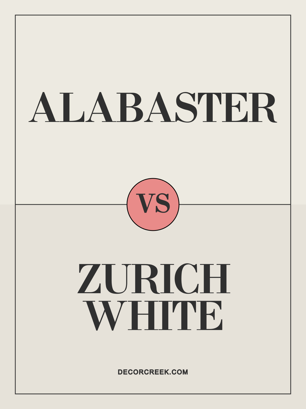 Sherwin Williams Zurich White vs Alabaster