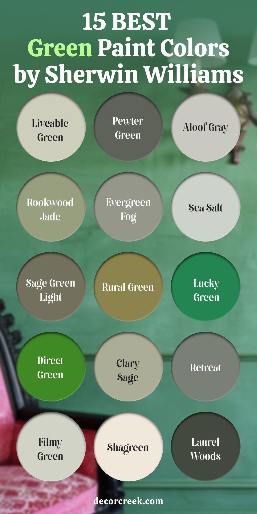 15 best green paint colors by sherwin williams