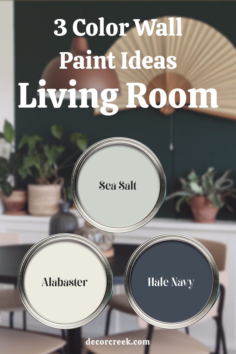 2. 3 Color Wall Paint Ideas for the Living Room