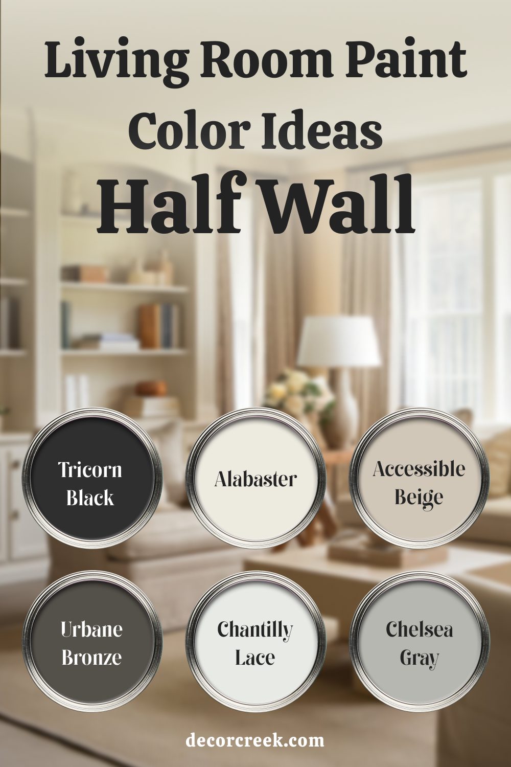 3. Living Room Paint Color Ideas Half Wall