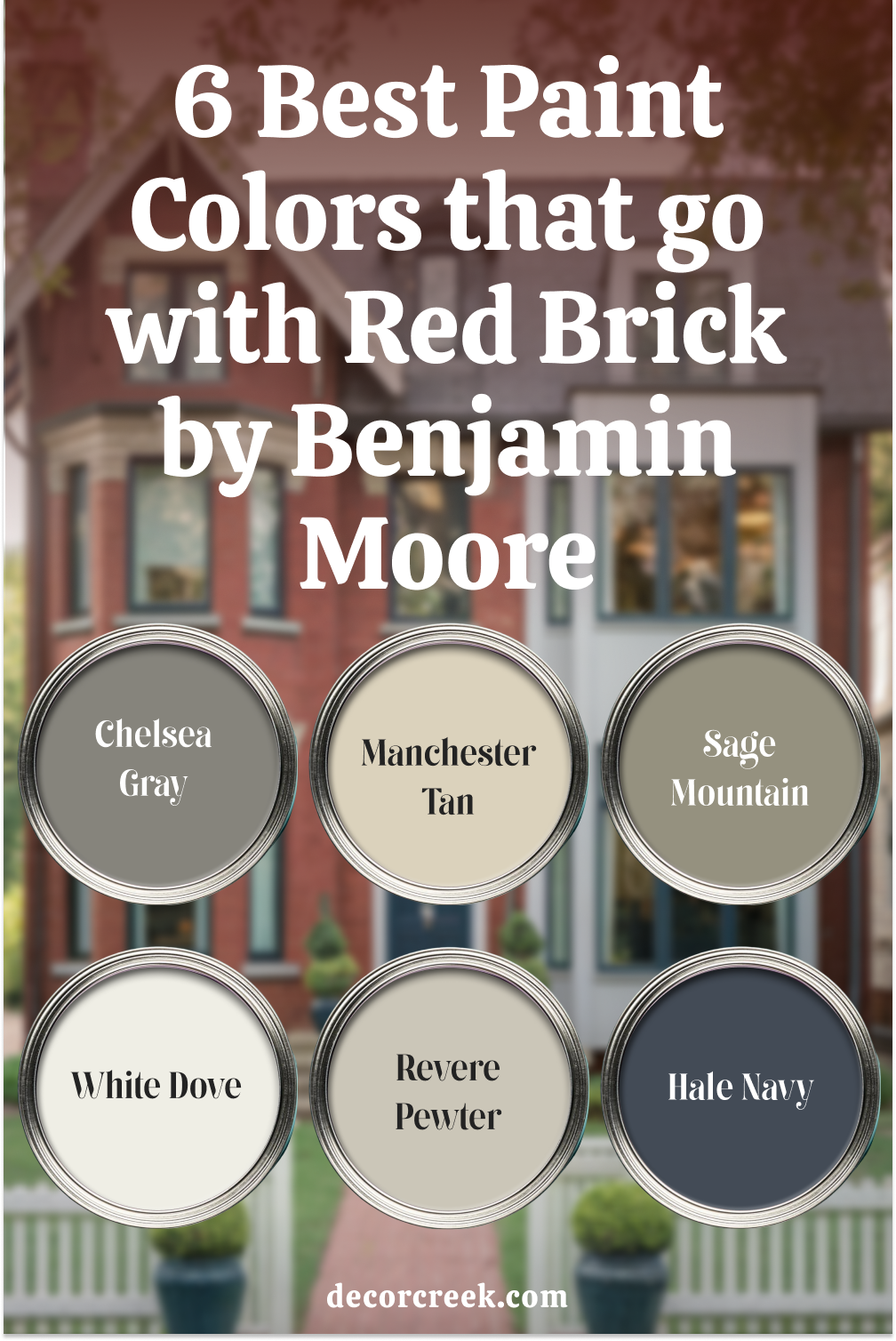 Benjamin Moore Paint Colors for Red Brick