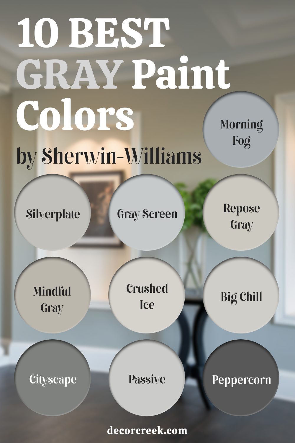 10 best gray paint colors by sherwin williams