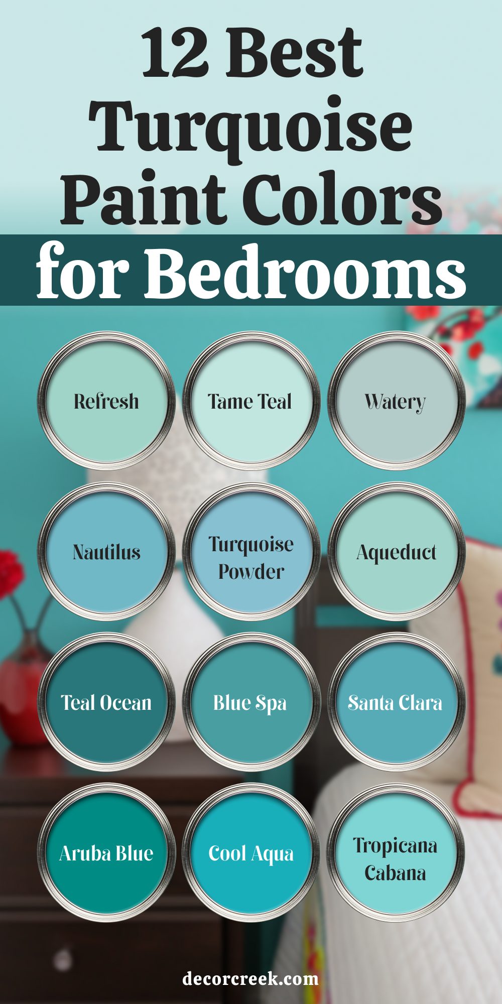 12 Best Turquoise Paint Colors for Bedrooms