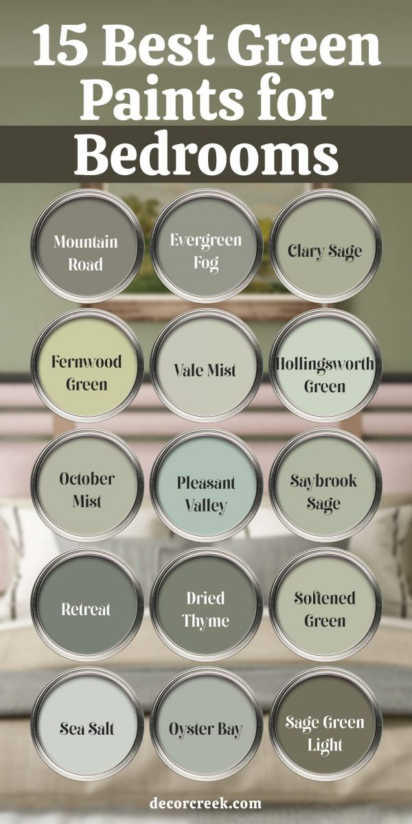 15 Best Green Paint Colors for the Bedroom - DecorCreek
