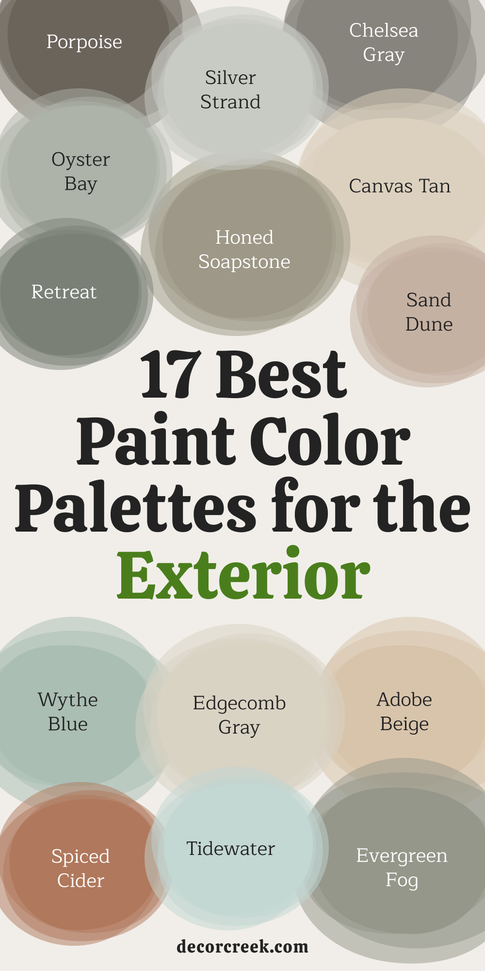 17 Best Paint Color Palettes for the Exterior this Year