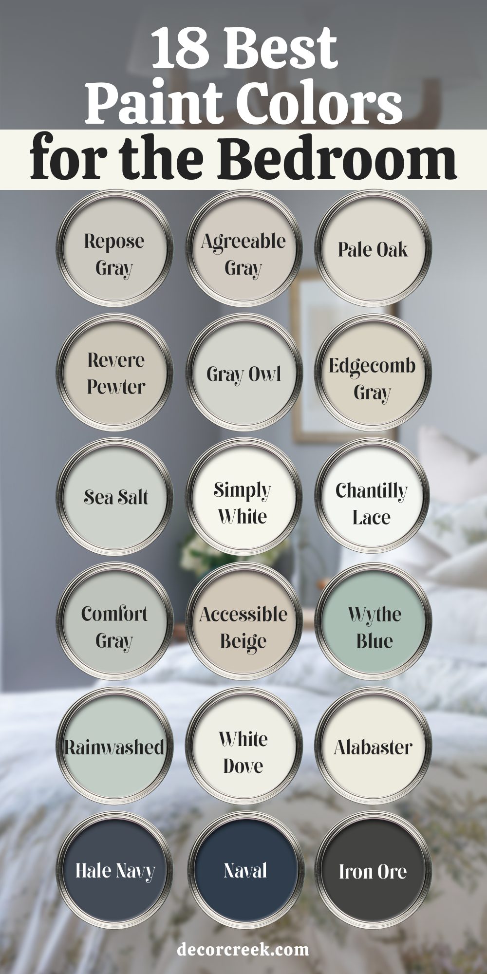 18 Best Paint Colors for the Bedroom