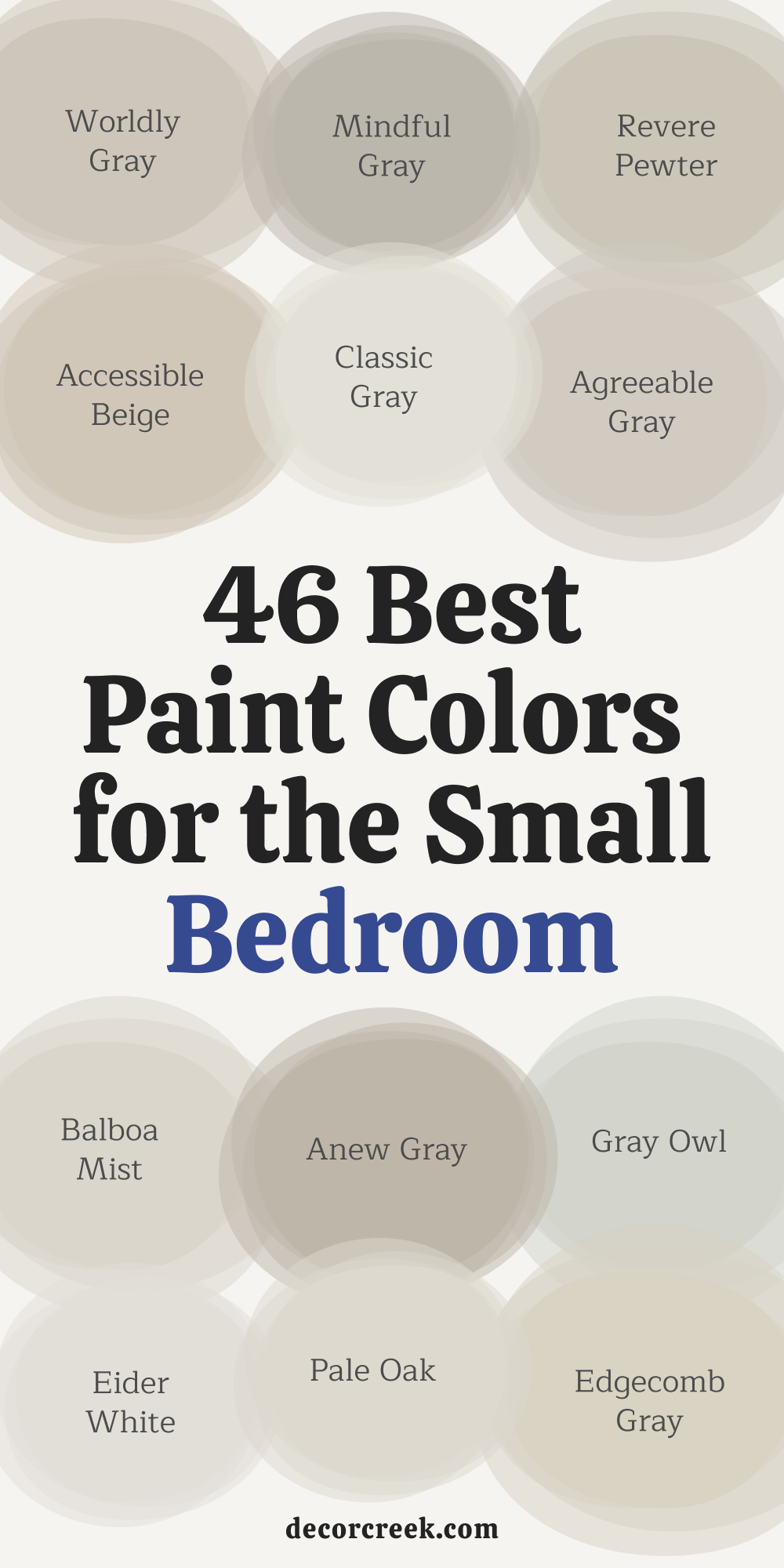 46 Best Paint Colors for the Small Bedroom