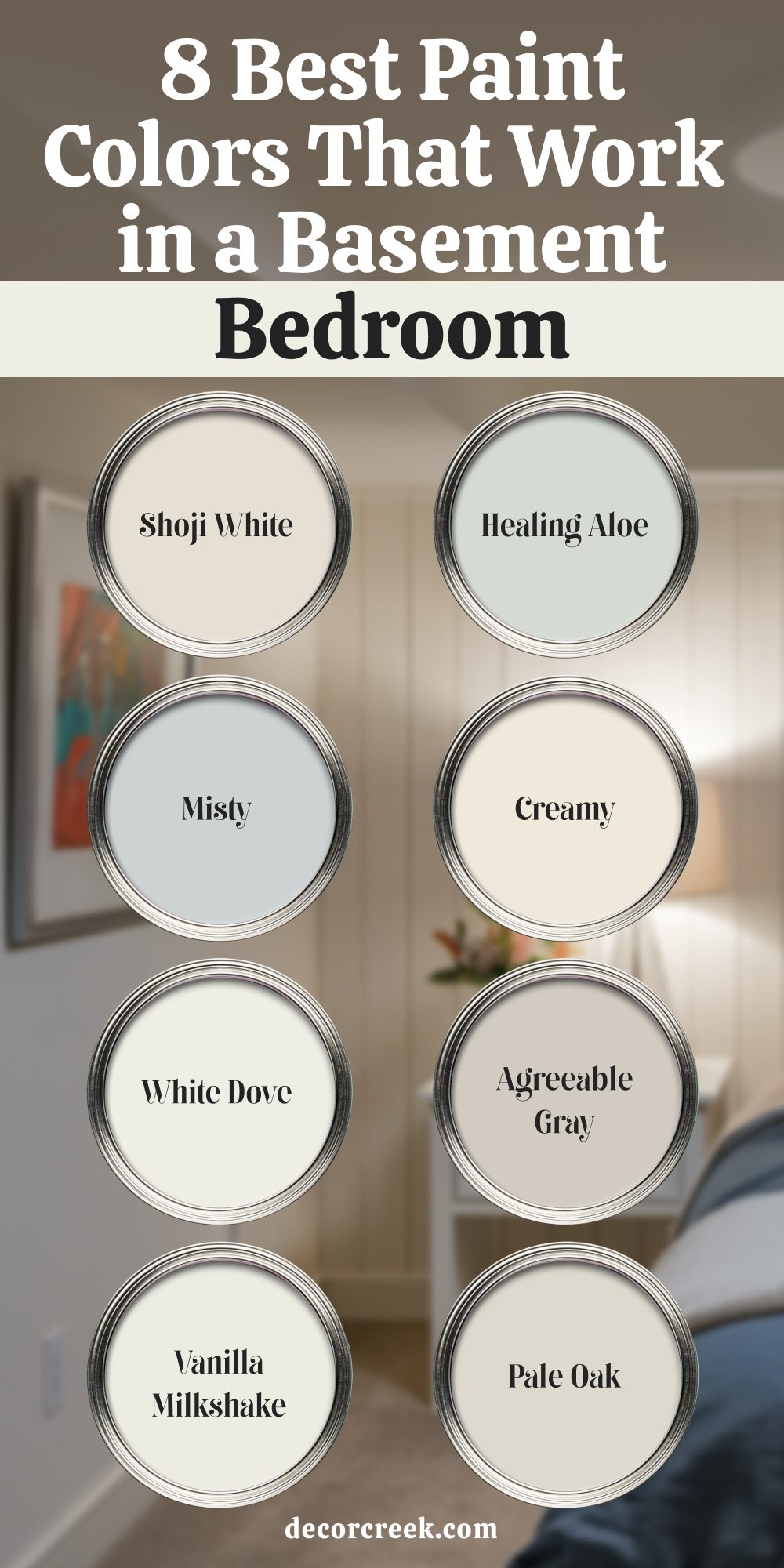 8 Best Paint Colors That Work in a Basement Bedroom