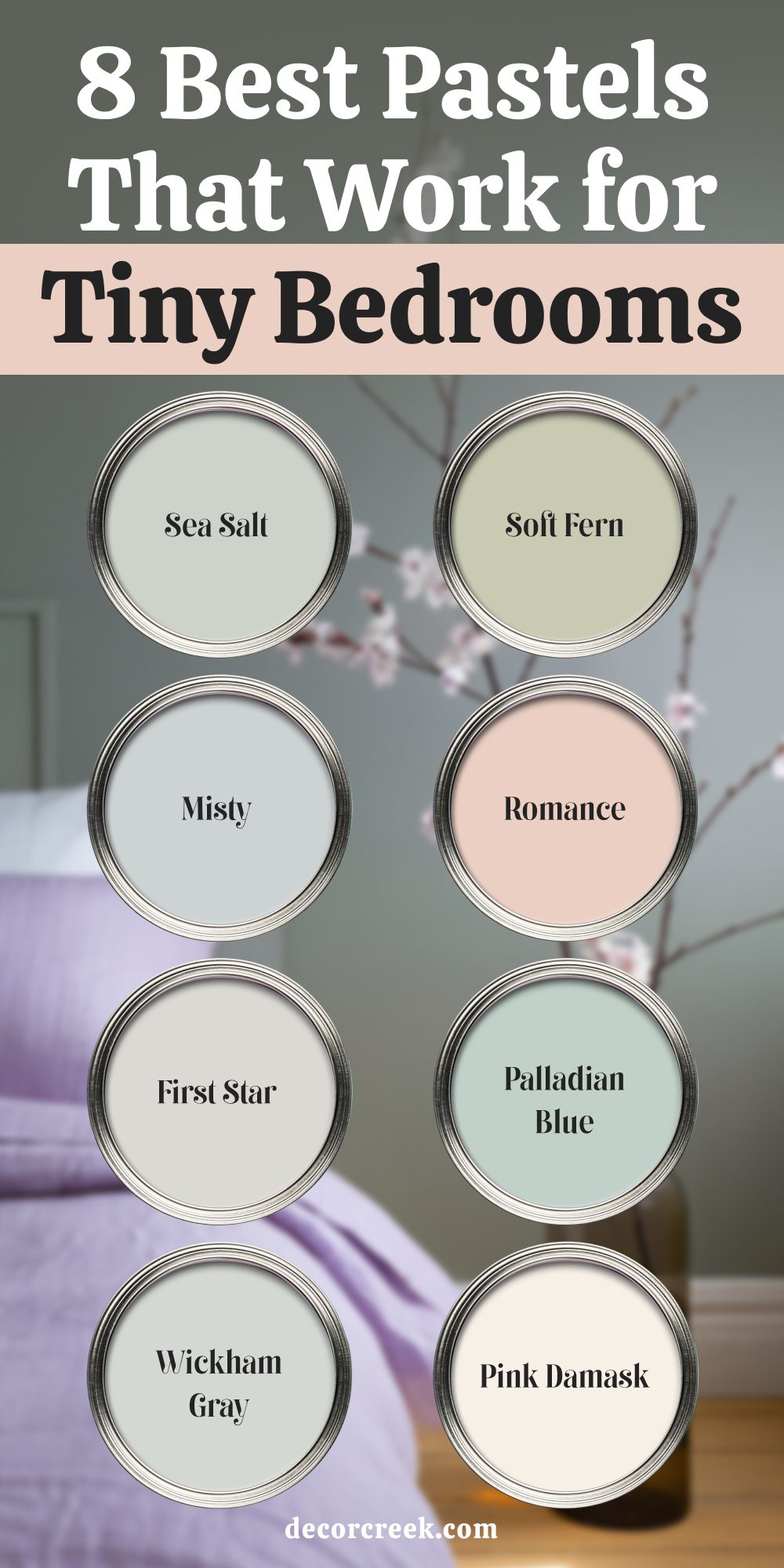 8 Best Pastels That Work for Tiny Bedrooms