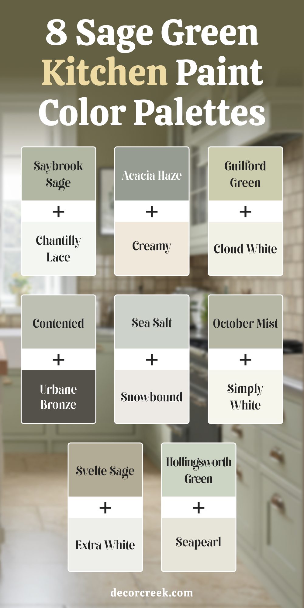 8 Sage Green Kitchen Paint Color Palettes