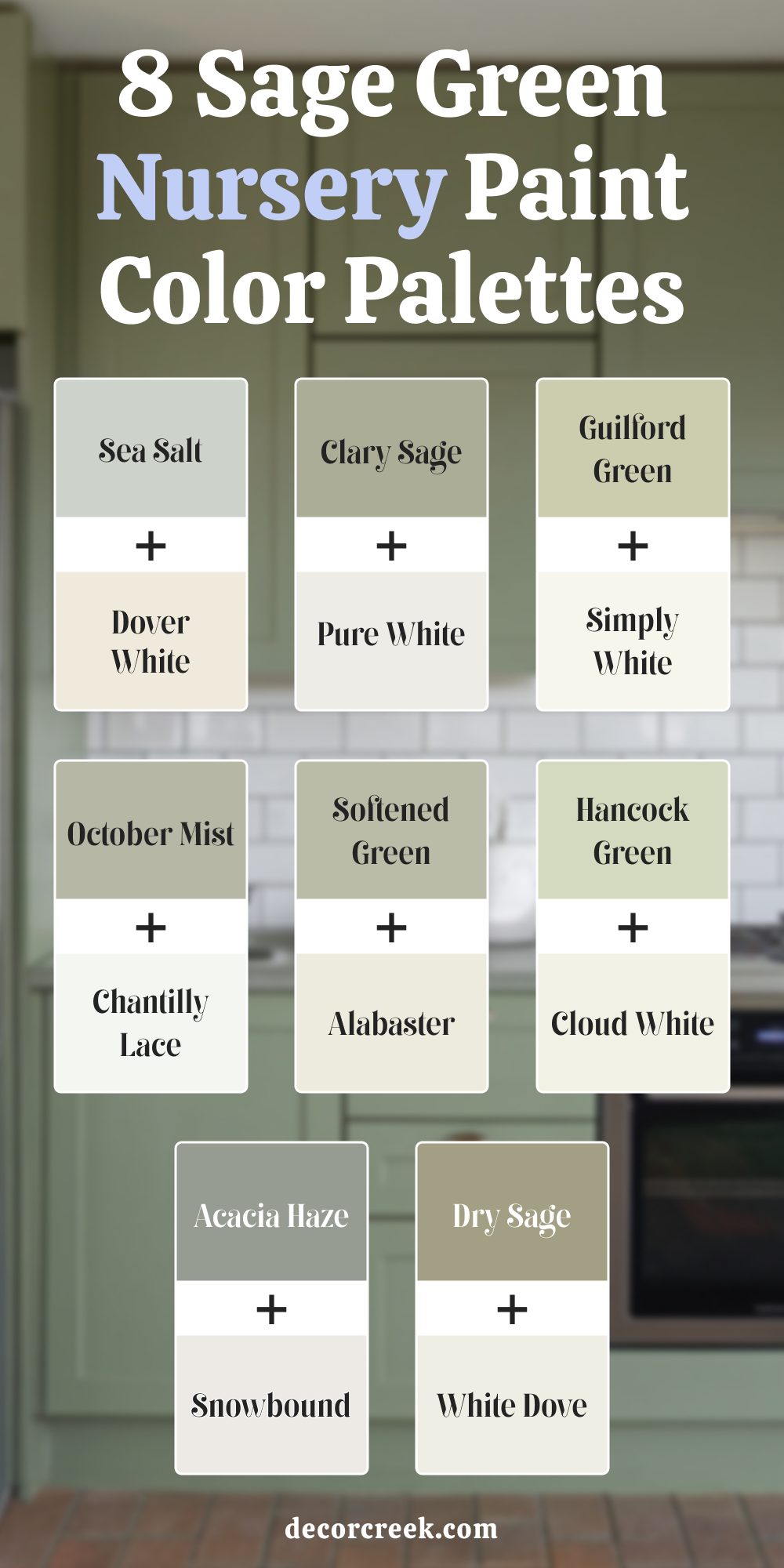 8 Sage Green Nursery Paint Color Palettes