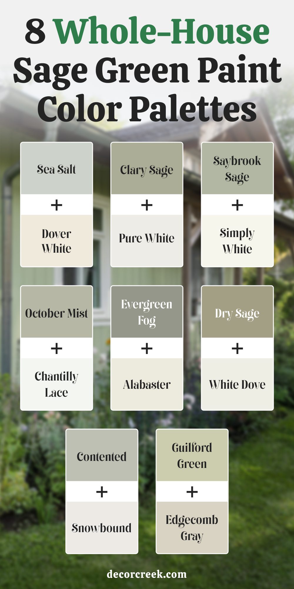 8 Whole-House Sage Green Paint Color Palettes