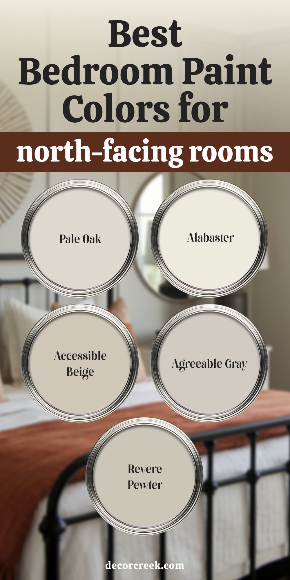 Best Bedroom Paint COlors for North-Facing Rooms