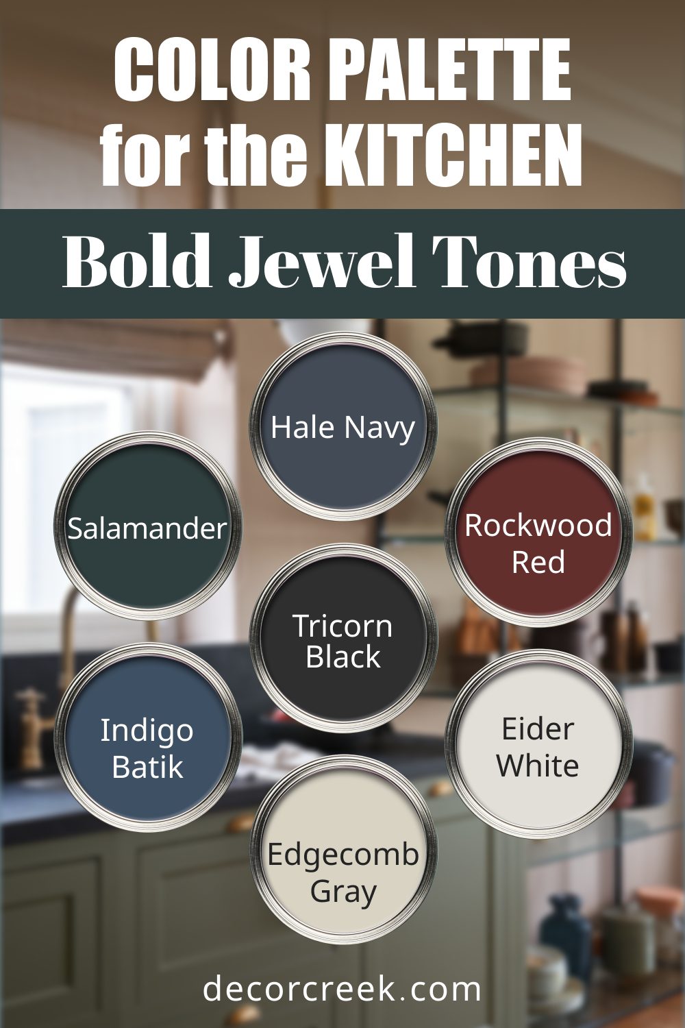 Bold Jewel Tones - 19 Best Paint Color Palettes for the Kitchen